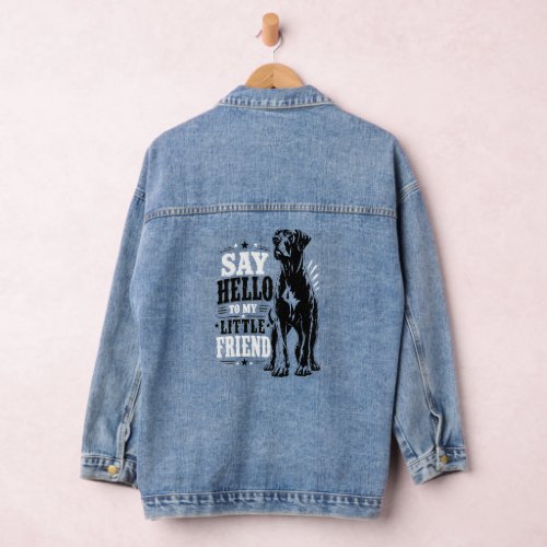 Big little Friend Great Dane Fun Denim Jacket