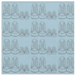 Big Little Shoes New Baby Boy Blue Birth Arrival Fabric