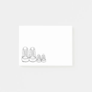 Big Little Shoes New Baby Shower Favor Post-it Notes