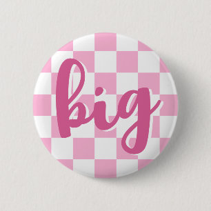 Big Little Sorority Retro Checkerboard Button