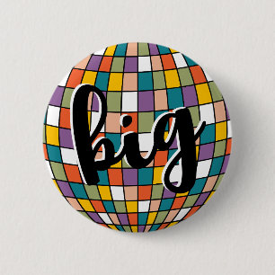 Big Little Sorority Retro Disco Ball Button