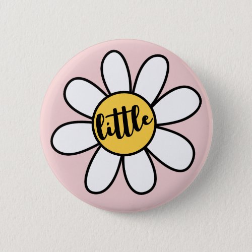 Big Little Sorority Retro Flower Button