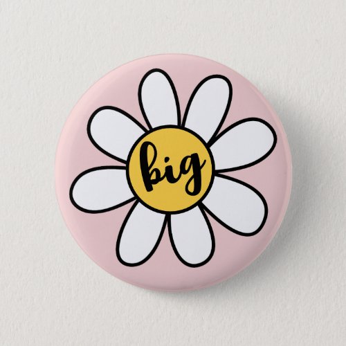 Big Little Sorority Retro Flower Button