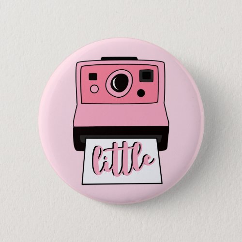 Big Little Sorority Vintage Camera Button