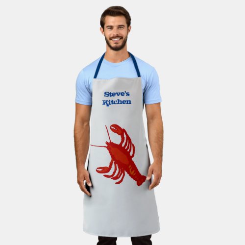 Big Lobster Kitchen Personalized Apron