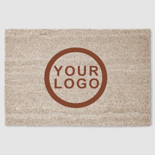 Big Logo Business Brand  Fiber Doormat