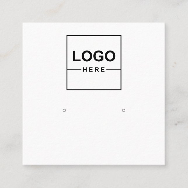 Big Logo Jewelry Earring Display Business Card (Front)