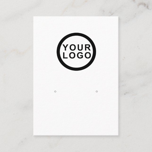 Big Logo Minimal Jewelry Earring Display  Business Card (Front)