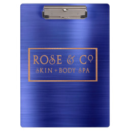 Big Logo Sapphire Cobalt Blue Metallic Clipboard