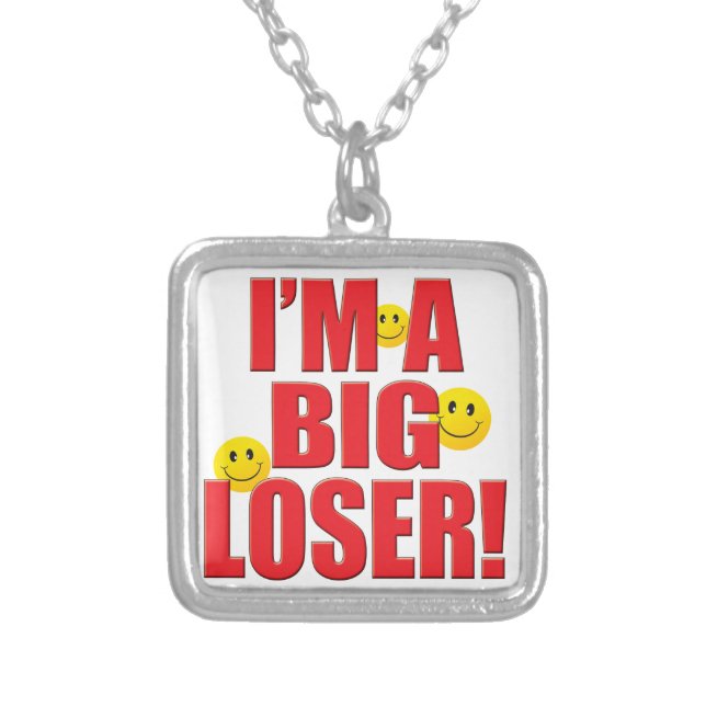 Big Loser Life Silver Plated Necklace (Front)