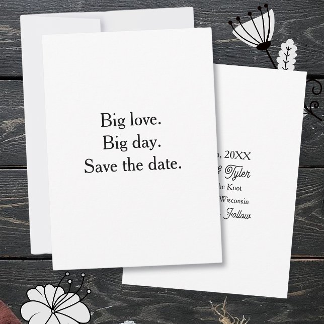 Big love. Big day. Save the date. Invitation (Creator Uploaded)