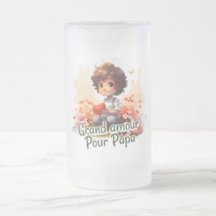 Big love for Dad Frosted Glass Beer Mug