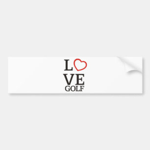 Big LOVE Golf Bumper Sticker