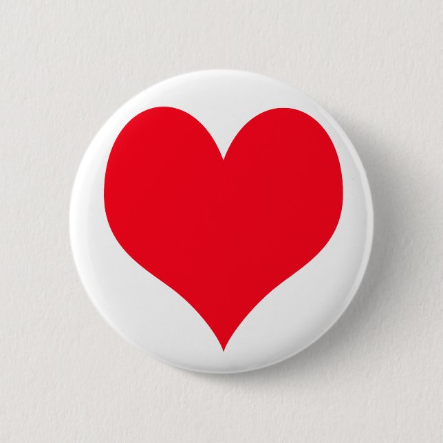 Big Love Heart Pinback Button (Front)