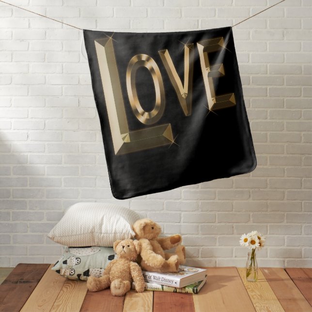 Big Love Is The Golden Word,  Baby Blanket (In Situ)