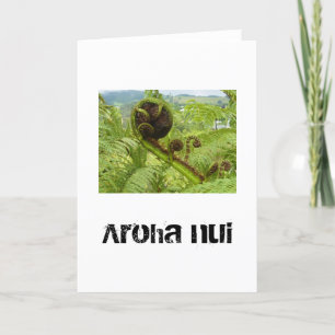 Big Love Koru. Above The Canopy Greetings card. Card