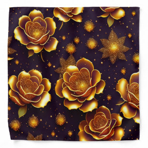 Big Luxury Gold Rose Modern Collection Bandana