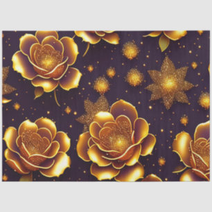 Big Luxury Gold Rose Modern Collection Tissue Paper