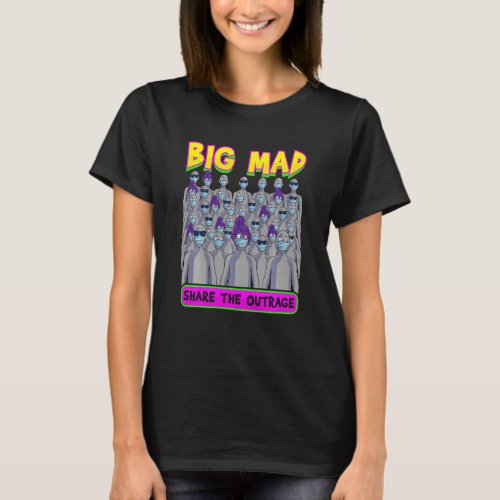 Big Mad Npc Meme Gray People Face Mask Meme T_Shirt