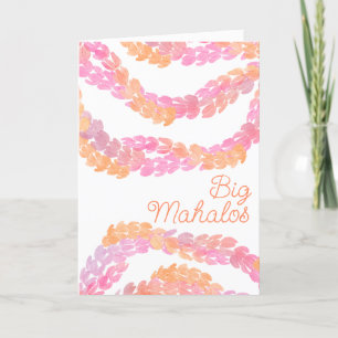 Big Mahalos Letterpress Thank You Card