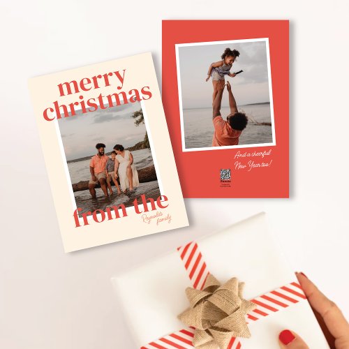 Big Merry Christmas Greeting Photo Card
