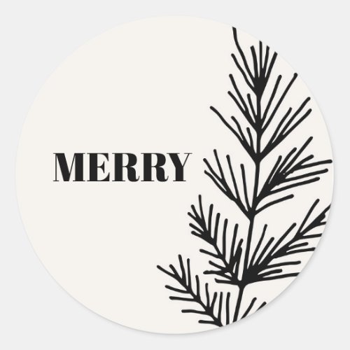 Big Merry  Leaves Classic Round Sticker