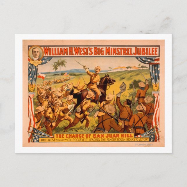 Big Minstrel Jubilee Charge of San Juan Hill Postcard (Front)