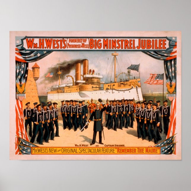 Big Minstrel Jubilee Remember the Maine Poster (Front)