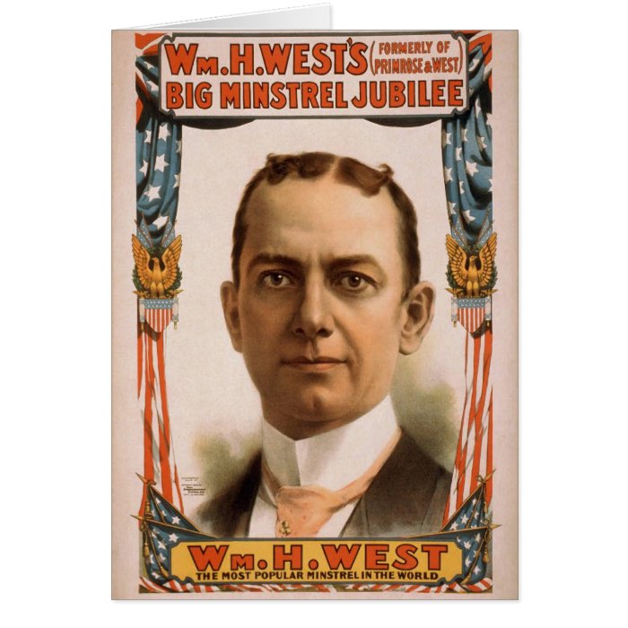 Big minstrel Jubilee, 'Wm.H.West Retro Theater Greeting Card