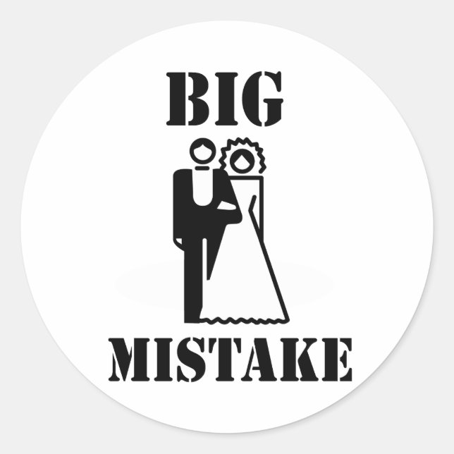 Big Mistake Classic Round Sticker (Front)