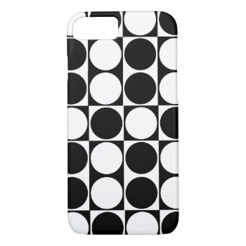 Big Mod Dots Black & White Id™ Iphone 7 Case by koncepts at Zazzle