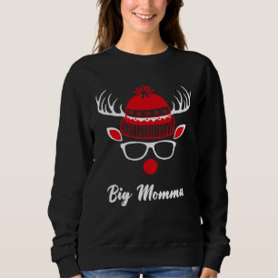Big Momma  Christmas Reindeer Face Family Matching Sweatshirt