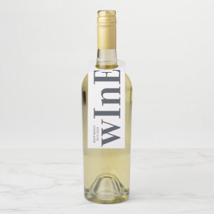 Big Monogram Modern Simple Bottle Hanger Tag