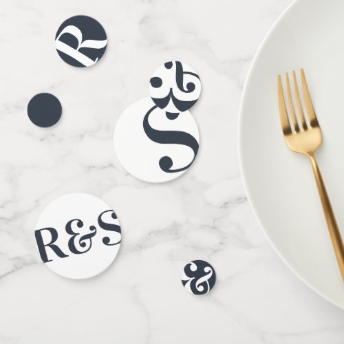 Big Monogram Modern Simple Confetti