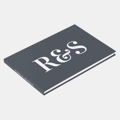 Big Monogram Modern Simple Guest Book