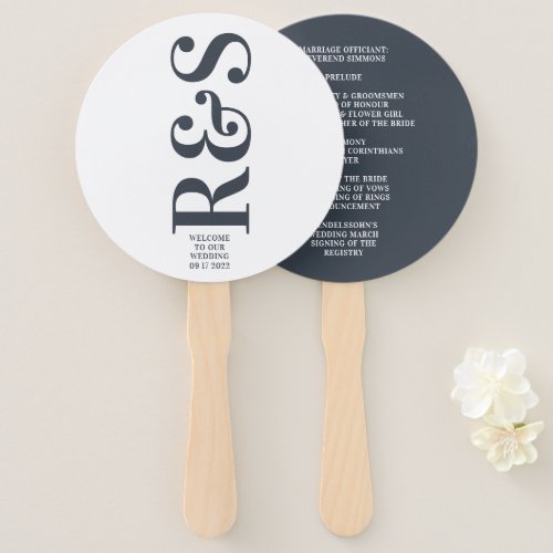 Big Monogram Modern Simple Hand Fan