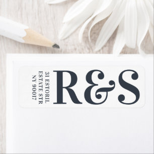 Big Monogram Modern Simple Label