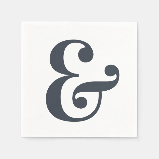 Big Monogram Modern Simple Napkins (Front)