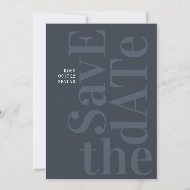 Big Monogram Modern Simple Save The Date (Front)