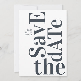Big Monogram Modern Simple Save The Date