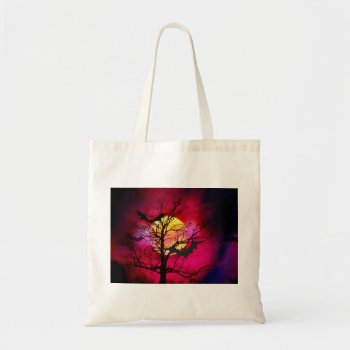 Big Moon And Dead Tree Halloween Bags by UTeezSF at Zazzle