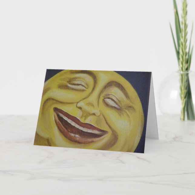 Big Moon Face Card (Front)