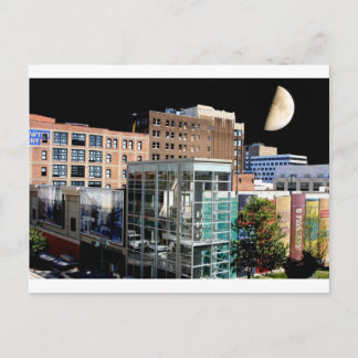 Big Moon Hanging over Kansas City Postcard