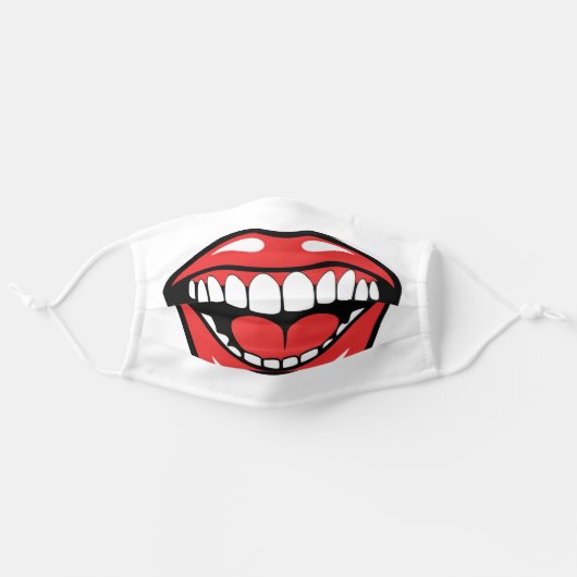BIG MOUTH ADULT CLOTH FACE MASK (Front, Unfolded)