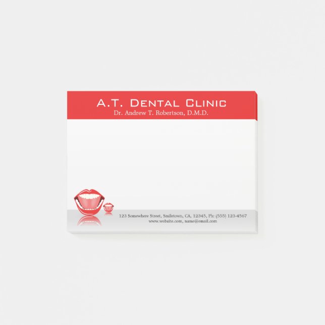 Big Mouth Dental Dentist Small Post-it® Notes (Front)