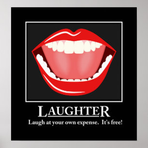 Big Mouth Funny Humor Laughter Motivational Poster