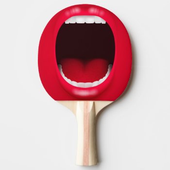 Big Mouth Ping-pong Paddle by BostonRookie at Zazzle