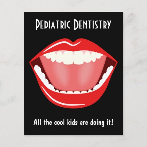 Big Mouth Small Dentist Dentistry Dental Leaflet Flyer