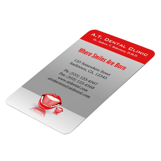 Big Mouth Smile Dental Large Premium Flexi Magnets (Left Side)