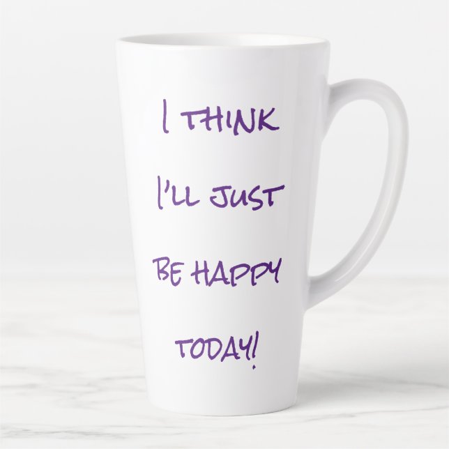 Big Mug with Fun, Inspirational Message in Purple (Right)